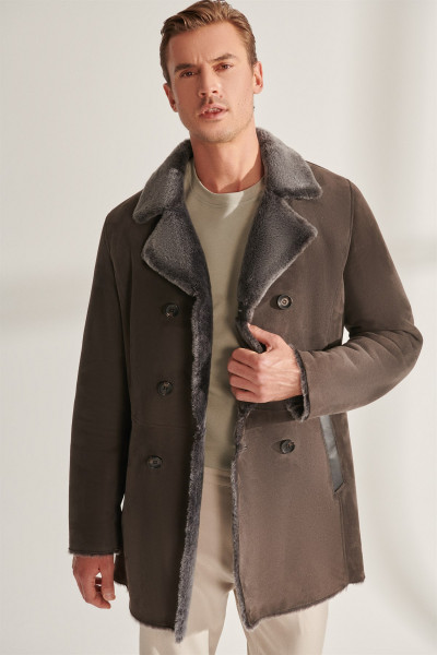 Jean shearling jacket men